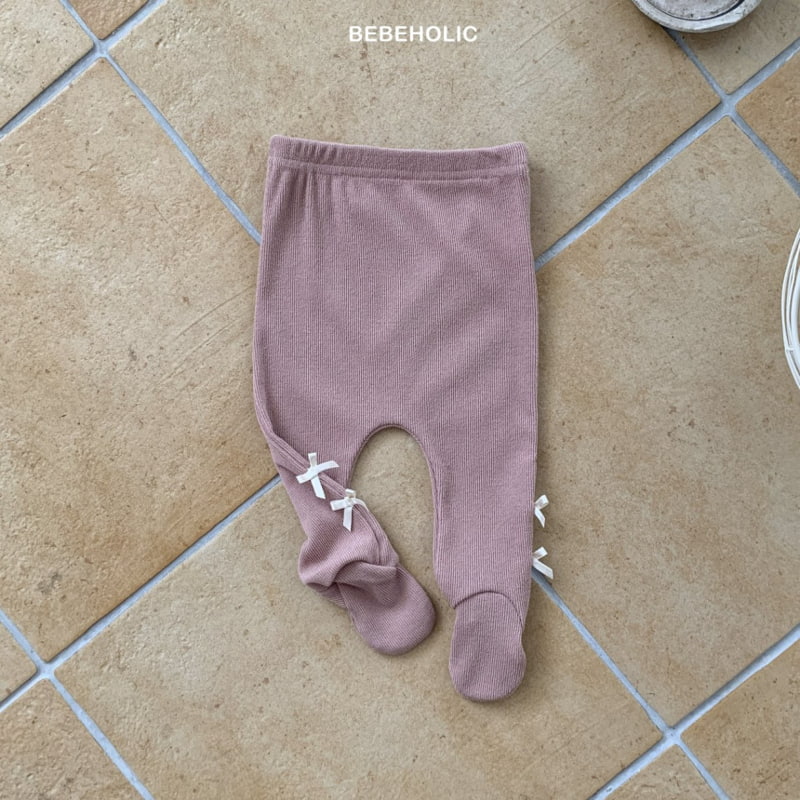 Bebe Holic - Korean Baby Fashion - #babyoutfit - Ribbon Foot Leggings - 8