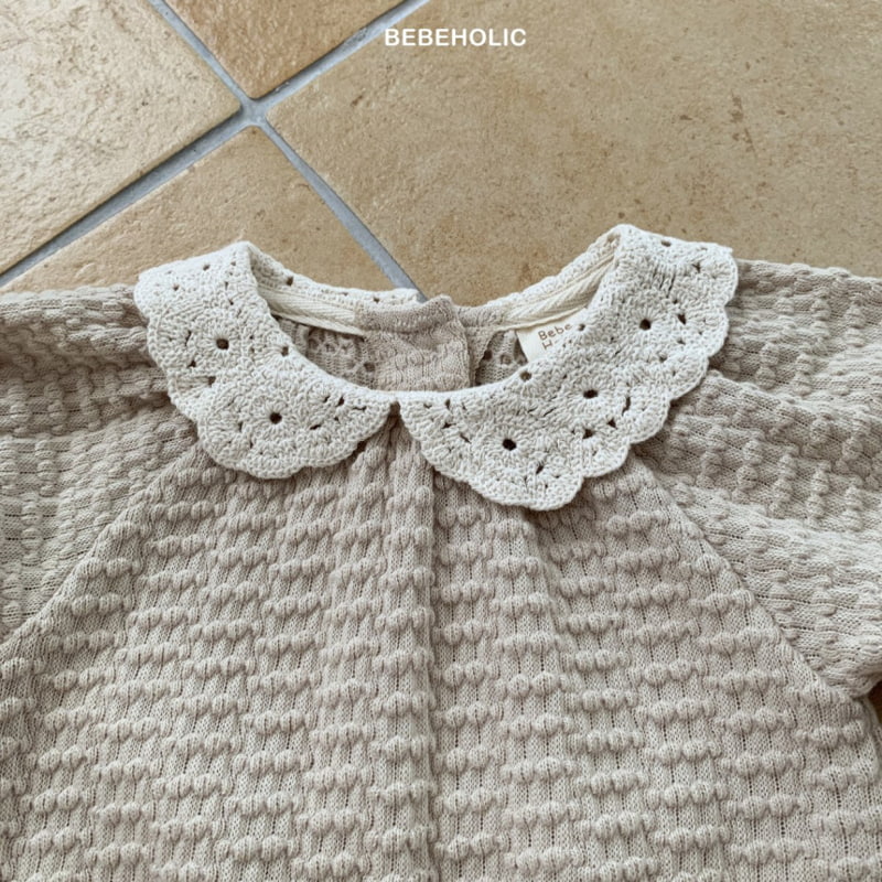 Bebe Holic - Korean Baby Fashion - #babyoutfit - Embo Knit Bodysuit - 11