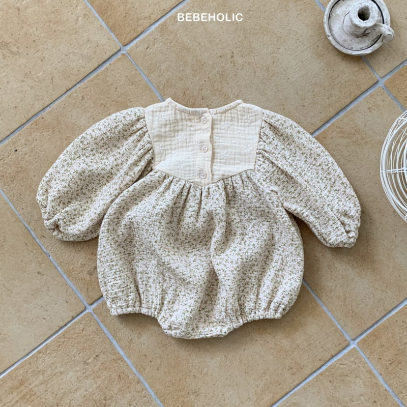 Bebe Holic - Korean Baby Fashion - #babyoutfit - Flower Embroidery Bodysuit - 11