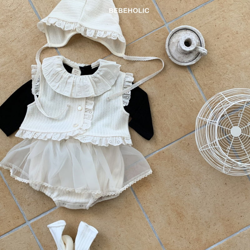 Bebe Holic - Korean Baby Fashion - #babyoutfit - Lace Frill Vest - 6