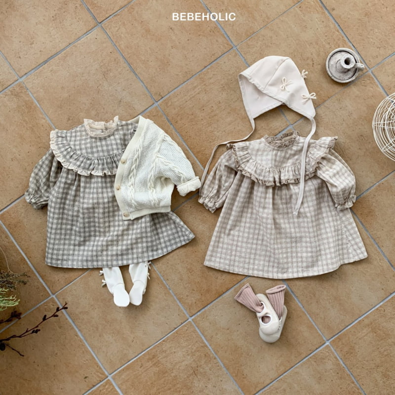 Bebe Holic - Korean Baby Fashion - #babyoutfit - Round Shirring One-piece