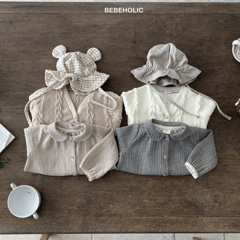 Bebe Holic - Korean Baby Fashion - #smilingbaby - Check Shirt Bodysuit - 3