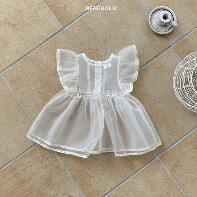 Bebe Holic - Korean Baby Fashion - #smilingbaby - Apron Frill One-piece - 9