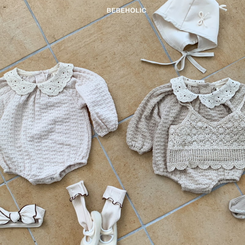 Bebe Holic - Korean Baby Fashion - #smilingbaby - Embo Knit Bodysuit