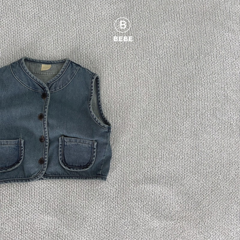 Bella Bambina - Korean Baby Fashion - #babygirlfashion - Bebe Denim Vest - 2