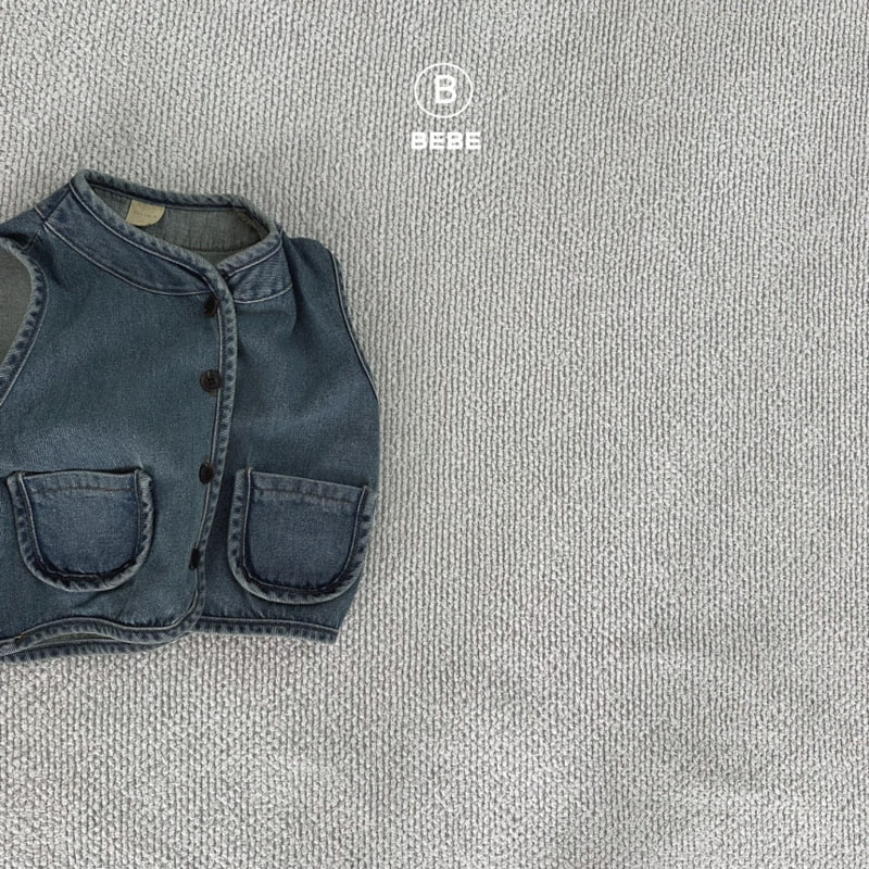 Bella Bambina - Korean Baby Fashion - #babylifestyle - Bebe Denim Vest - 4