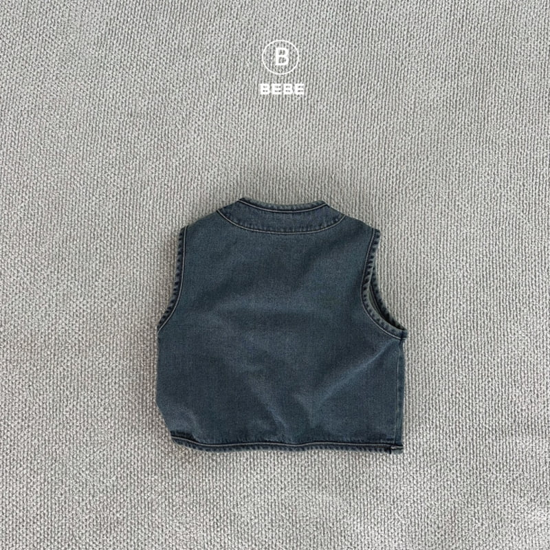 Bella Bambina - Korean Baby Fashion - #babyootd - Bebe Denim Vest - 5