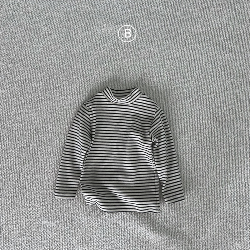 Bella Bambina - Korean Baby Fashion - #babyoutfit - Stripe Half Turtleneck Tee - 6