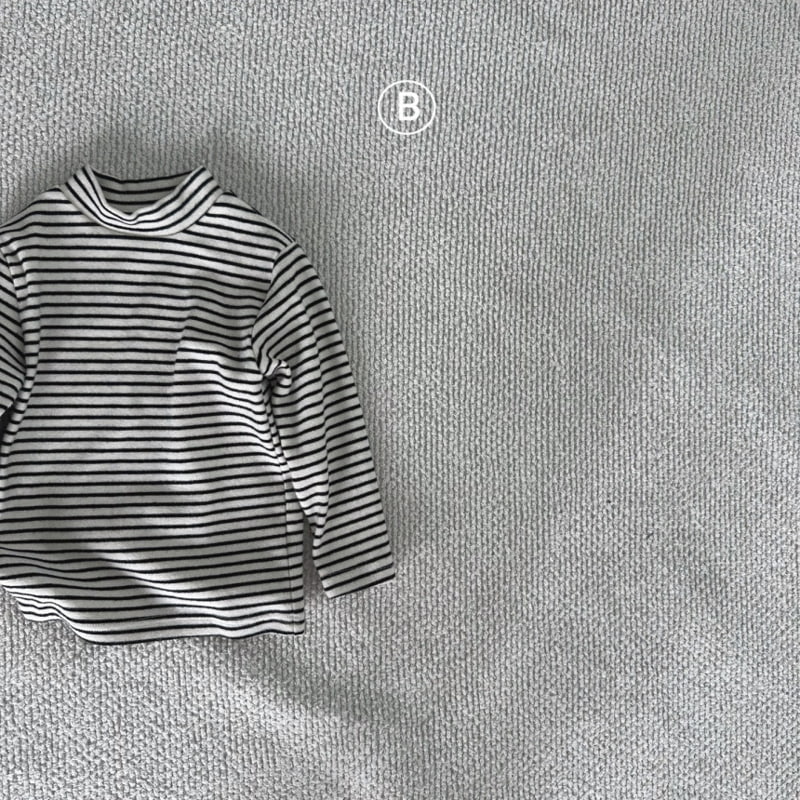 Bella Bambina - Korean Baby Fashion - #babyoutfit - Stripe Half Turtleneck Tee - 7