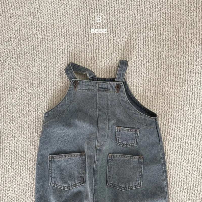 Bella Bambina - Korean Baby Fashion - #babyoutfit - Bebe French Denim Bodysuit - 3