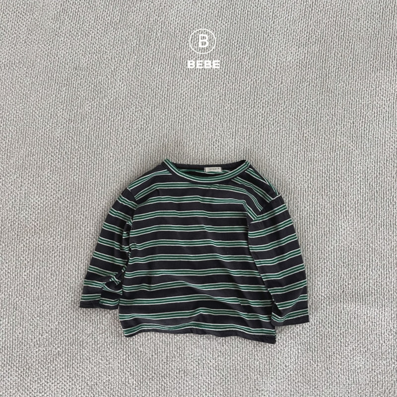 Bella Bambina - Korean Baby Fashion - #onlinebabyshop - Bebe Stripe Big Box Tee - 8