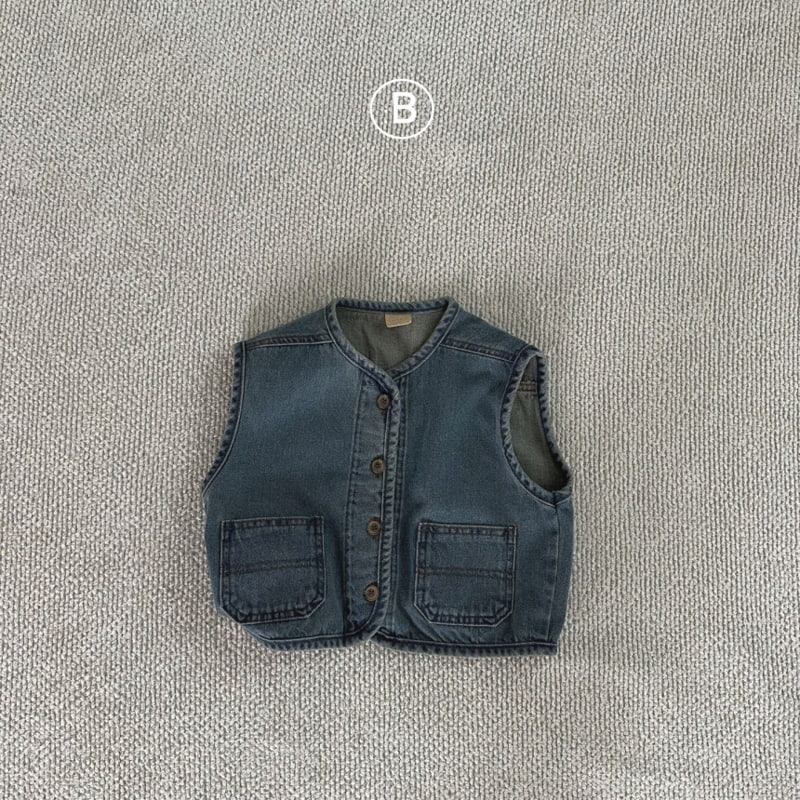 Bella Bambina - Korean Children Fashion - #kidsshorts - Paul Denim Piping Vest