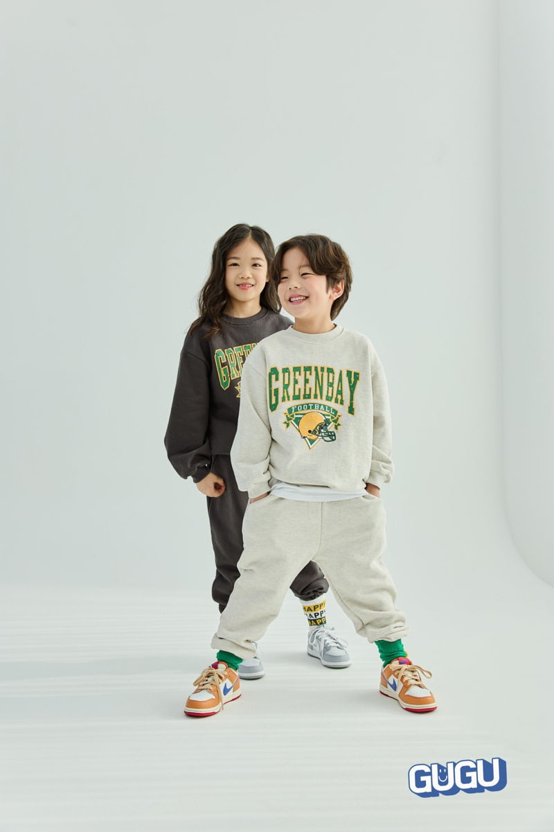 Gugu Kids - Korean Children Fashion - #childrensboutique - Greenbay Top Bottom Set - 12