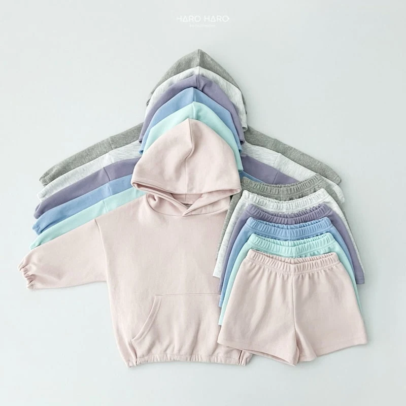 Haro Haro - Korean Children Fashion - #Kfashion4kids - Adore Hood Top Bottom Set - 2