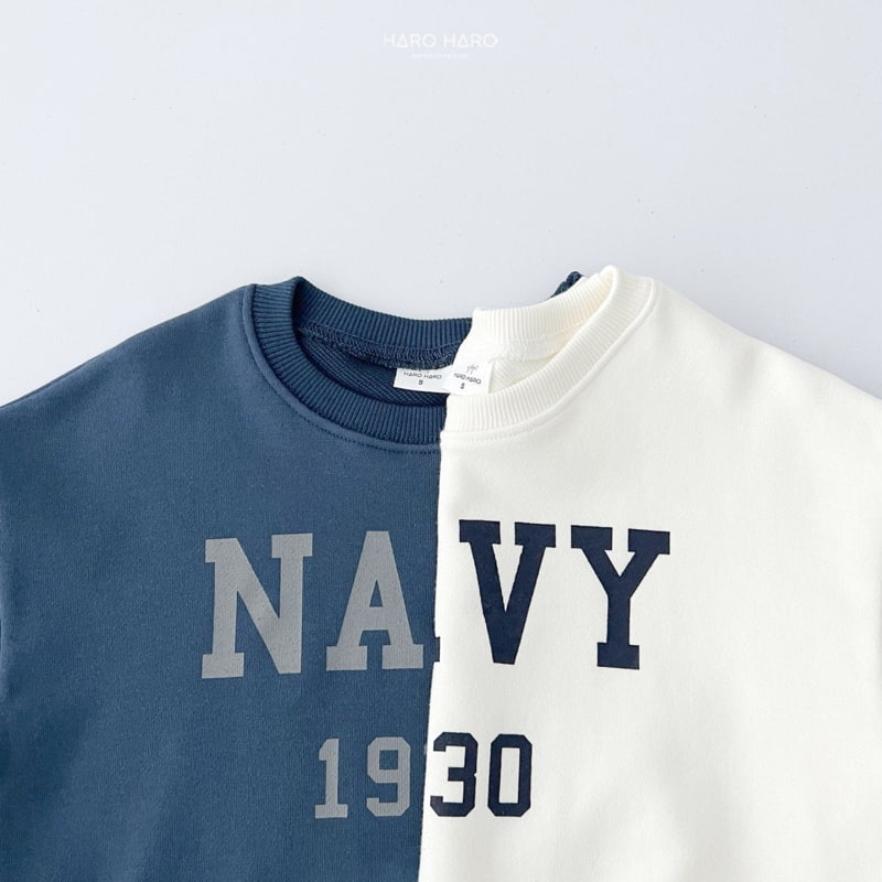 Haro Haro - Korean Children Fashion - #childofig - Navy Sweatshirts - 4