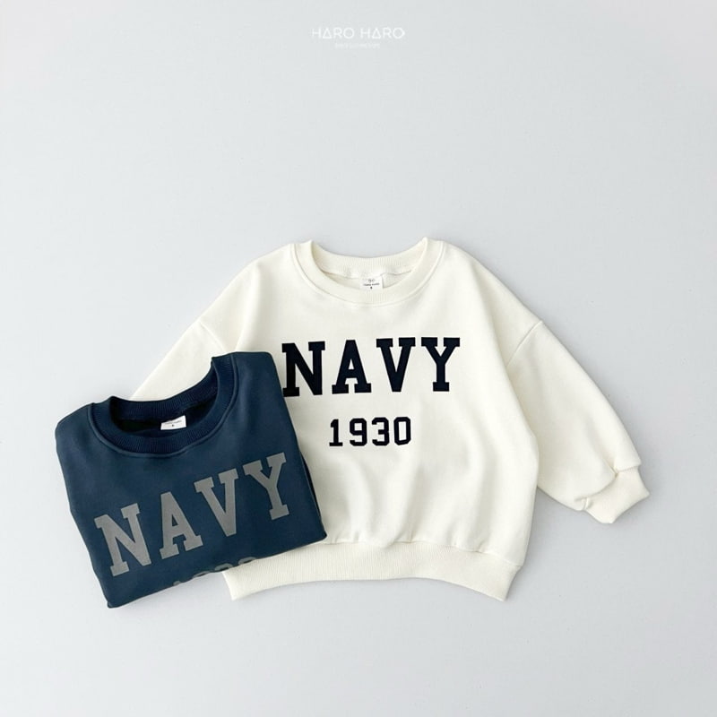 Haro Haro - Korean Children Fashion - #childrensboutique - Navy Sweatshirts - 5