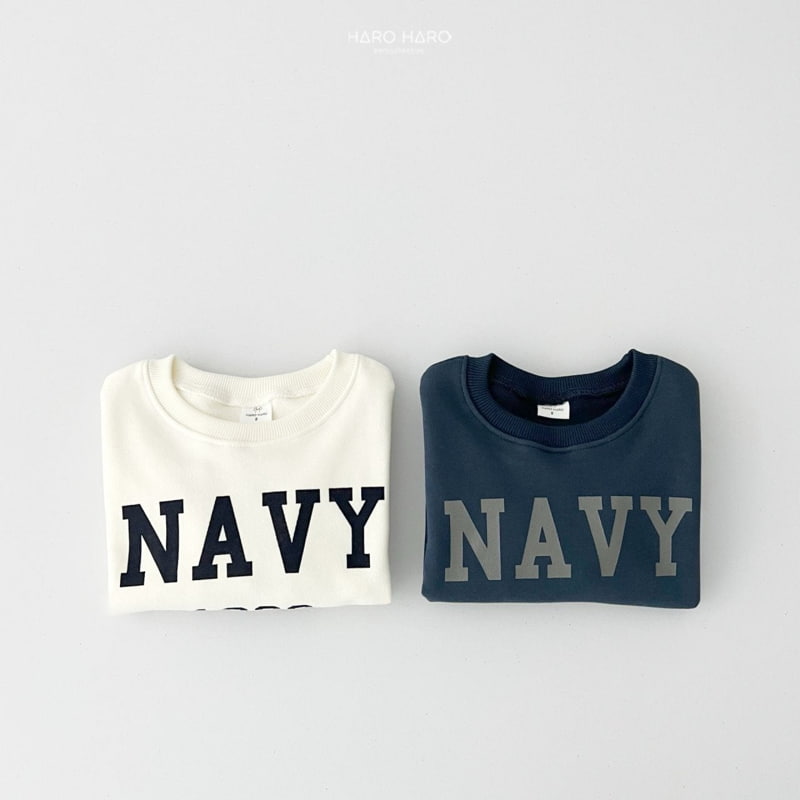 Haro Haro - Korean Children Fashion - #designkidswear - Navy Sweatshirts - 6