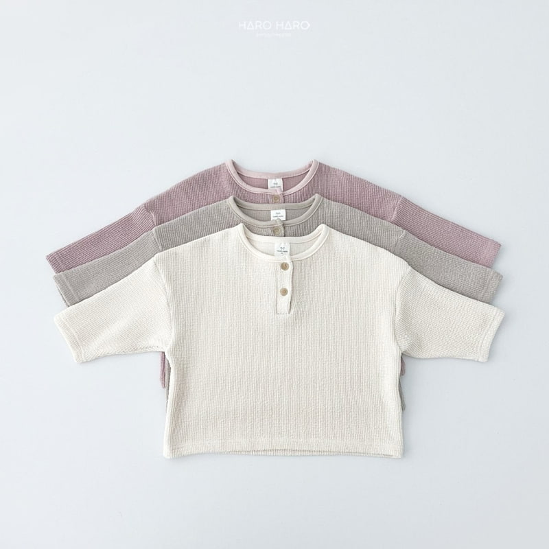 Haro Haro - Korean Children Fashion - #designkidswear - Mavis Knit Henry Neck Tee - 2