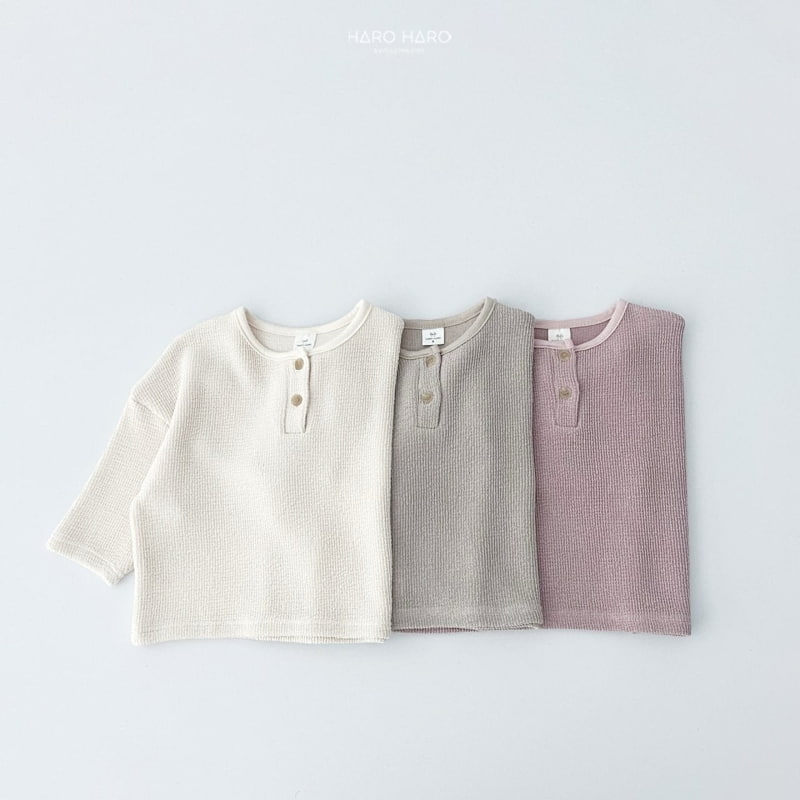 Haro Haro - Korean Children Fashion - #discoveringself - Mavis Knit Henry Neck Tee - 3