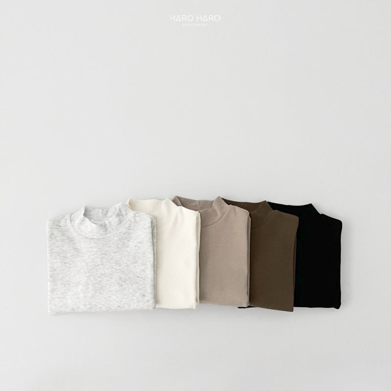 Haro Haro - Korean Children Fashion - #discoveringself - Automne Half Turtleneck Tee - 7