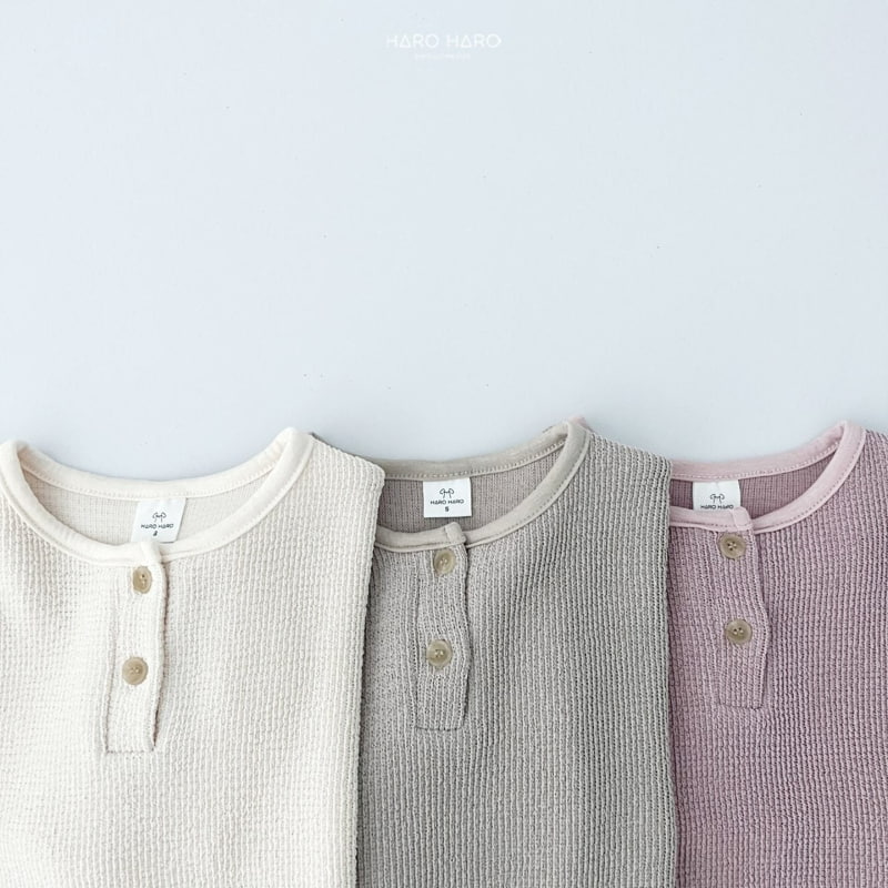 Haro Haro - Korean Children Fashion - #discoveringself - Mavis Knit Henry Neck Tee - 4