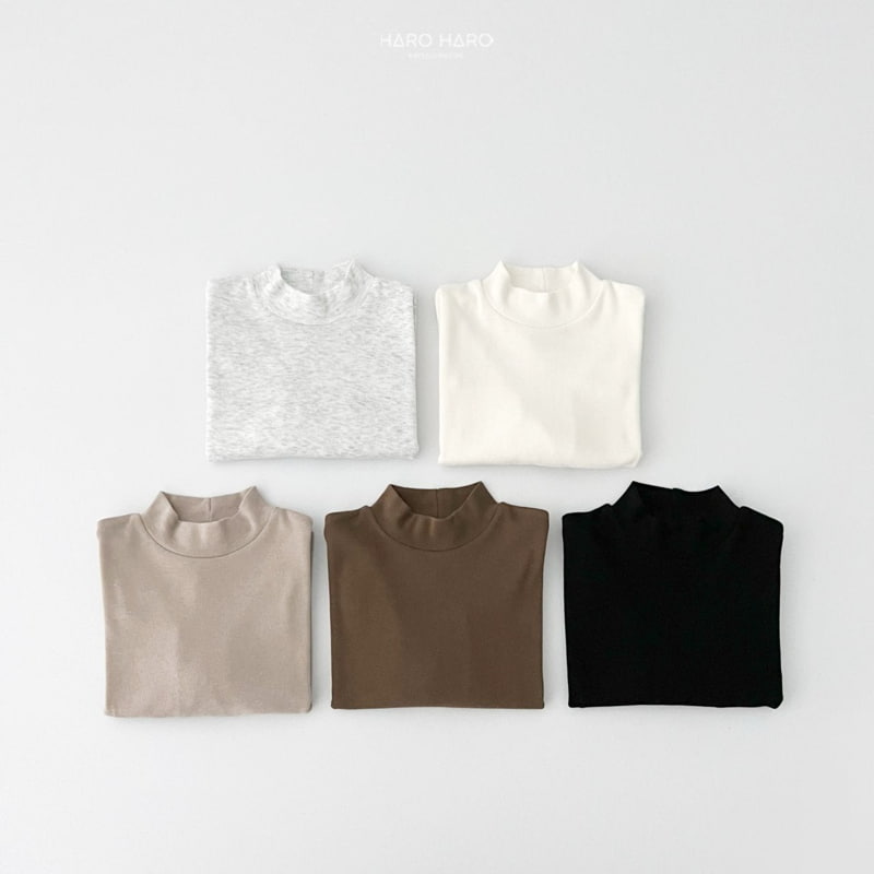 Haro Haro - Korean Children Fashion - #fashionkids - Automne Half Turtleneck Tee - 8