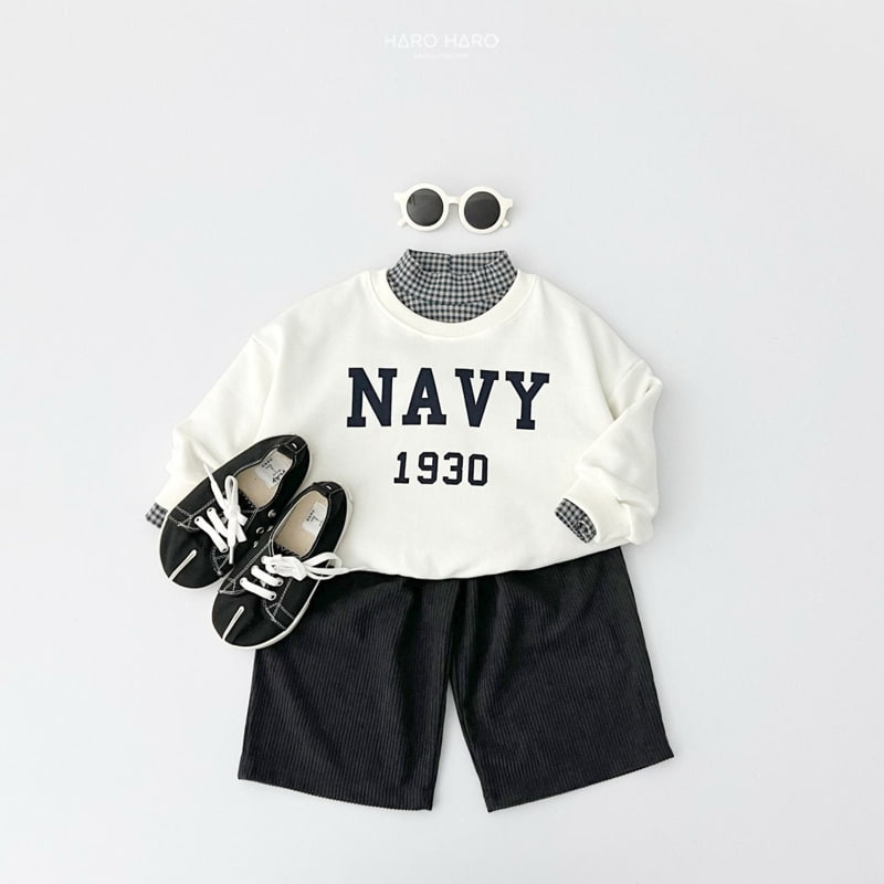 Haro Haro - Korean Children Fashion - #kidsshorts - Navy Sweatshirts - 9