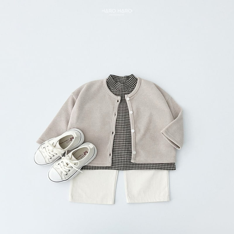 Haro Haro - Korean Children Fashion - #kidsshorts - Check Half Turtleneck Tee - 10