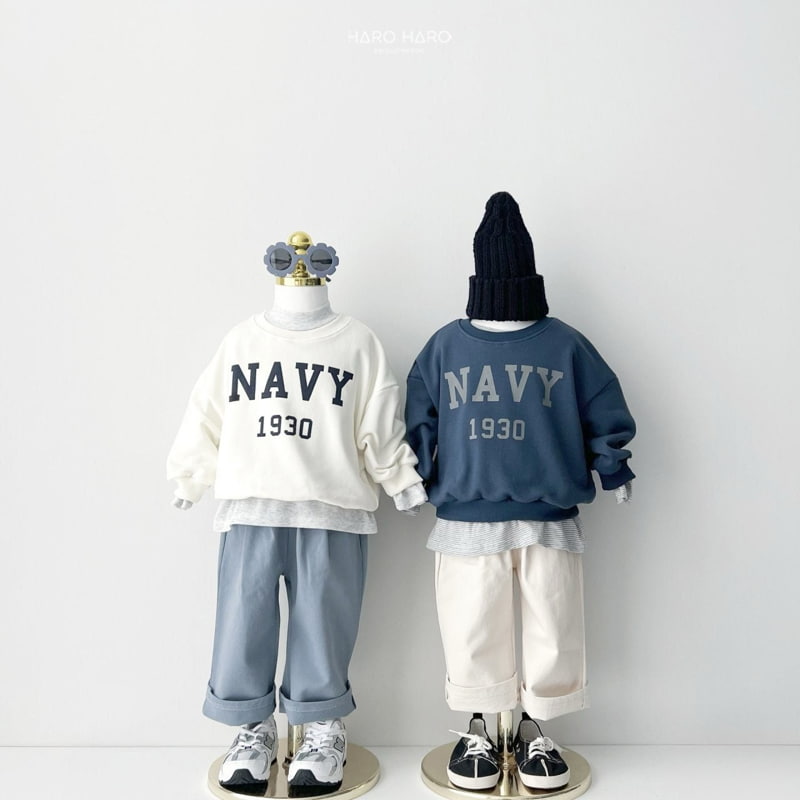 Haro Haro - Korean Children Fashion - #kidzfashiontrend - Navy Sweatshirts - 11