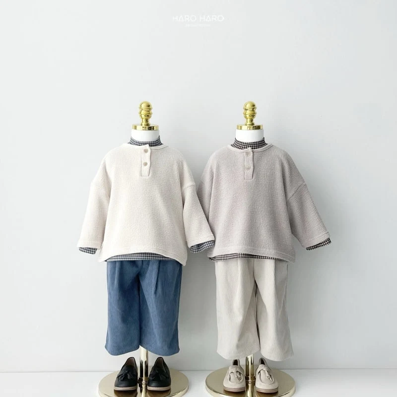 Haro Haro - Korean Children Fashion - #kidzfashiontrend - Check Half Turtleneck Tee - 12