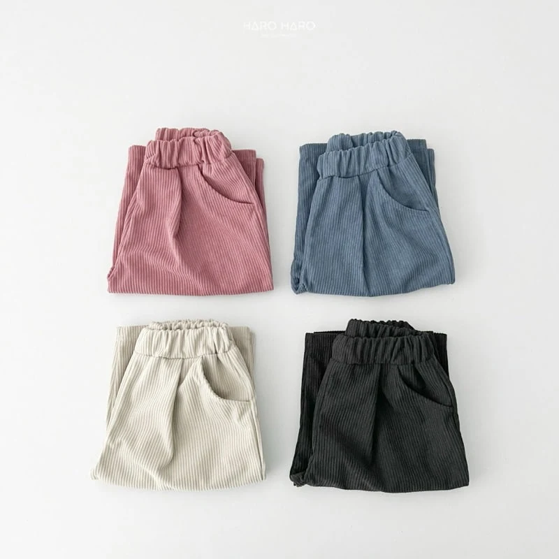 Haro Haro - Korean Children Fashion - #minifashionista - Castella Corduroy Ankle Pants - 8