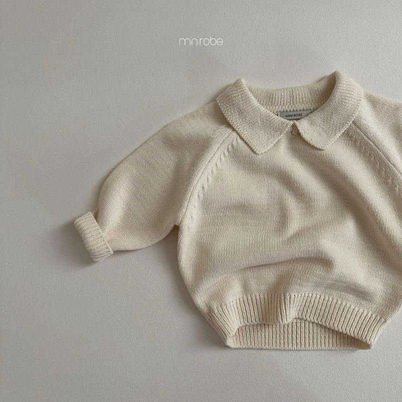 Mini Robe - Korean Baby Fashion - #babyboutique - Collar Colored Knit - 10