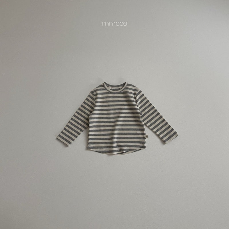 Mini Robe - Korean Baby Fashion - #babyboutique - Mango Stripe Round Tee - 8