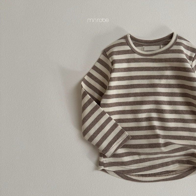 Mini Robe - Korean Baby Fashion - #babyboutique - Mango Stripe Round Tee - 9