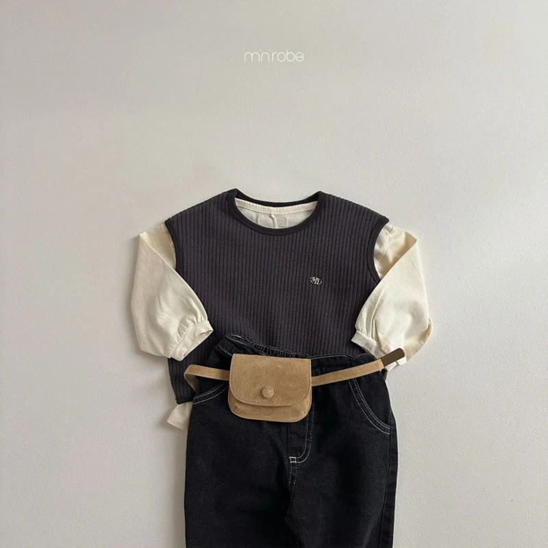 Mini Robe - Korean Baby Fashion - #babyboutique - Waffle Vest - 9