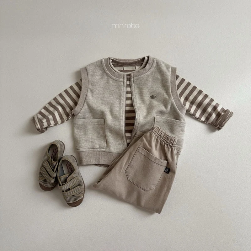 Mini Robe - Korean Baby Fashion - #babyfashion - Mango Stripe Round Tee - 12