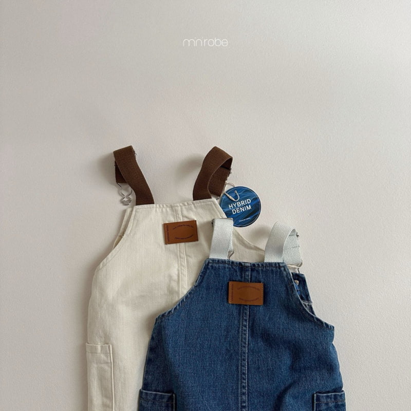 Mini Robe - Korean Baby Fashion - #babylifestyle - Kangaroo Denim Overalls - 5