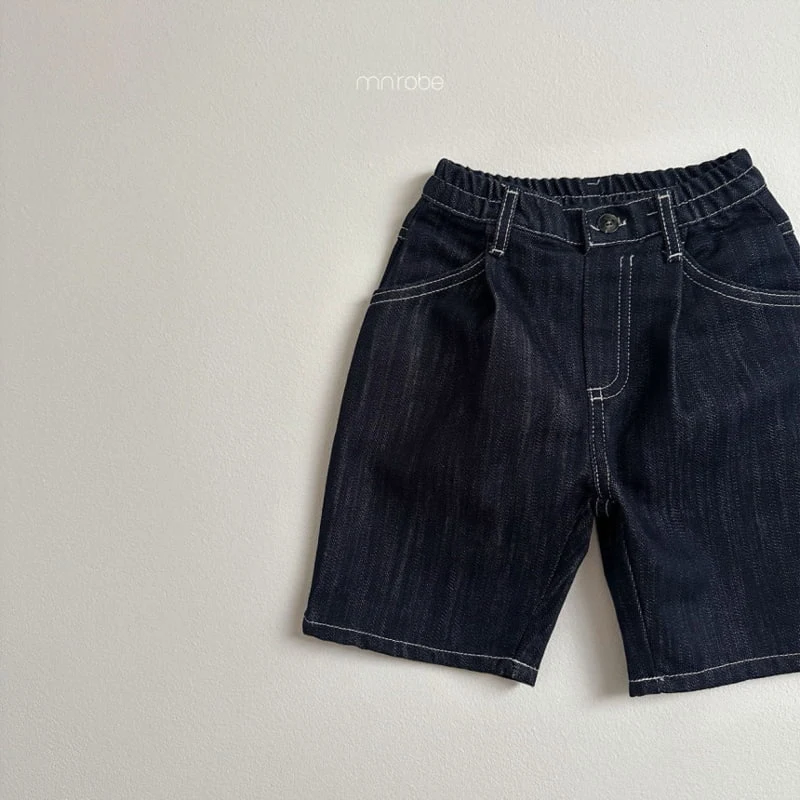 Mini Robe - Korean Baby Fashion - #babylifestyle - Half Pintuck Denim Pants - 9