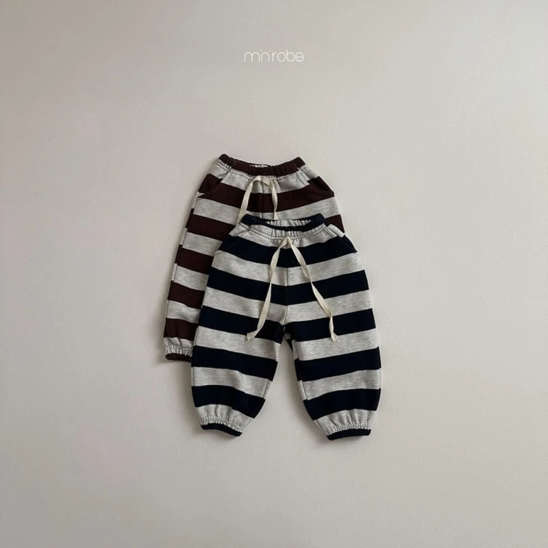 Mini Robe - Korean Baby Fashion - #babyoninstagram - Stripe Jogger Pants - 2