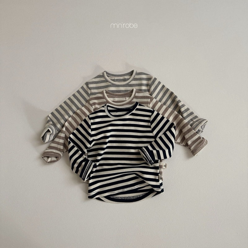 Mini Robe - Korean Baby Fashion - #babyoninstagram - Mango Stripe Round Tee