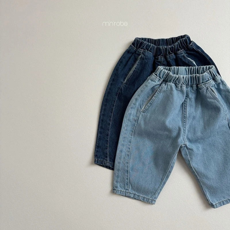 Mini Robe - Korean Baby Fashion - #babyoninstagram - Round Denim Pants