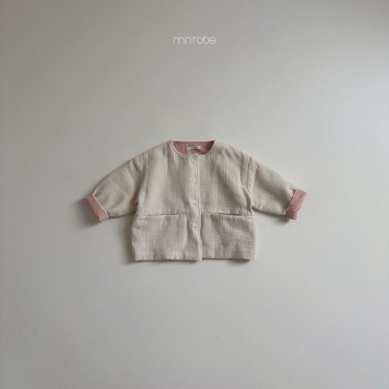 Mini Robe - Korean Baby Fashion - #babyootd - Peanut Round Jacket - 6