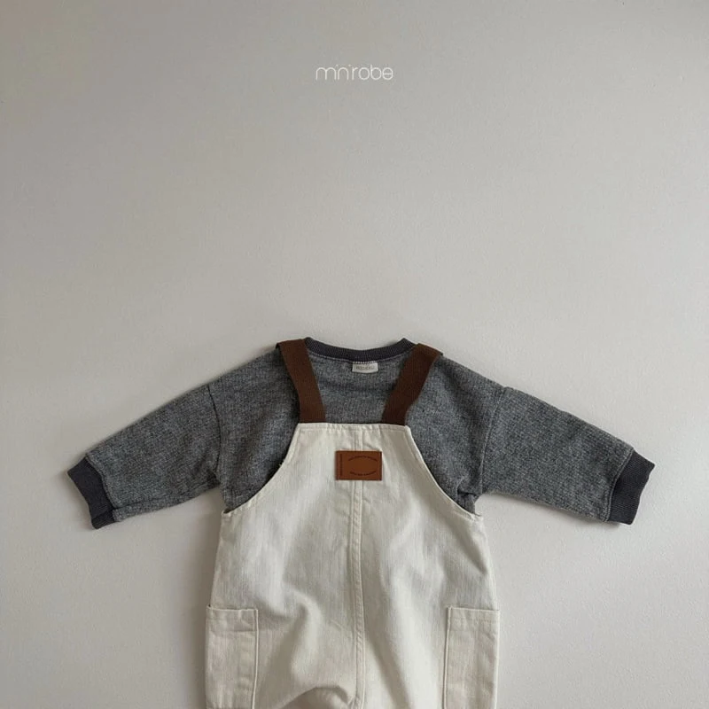 Mini Robe - Korean Baby Fashion - #babyoutfit - Kangaroo Denim Overalls - 9