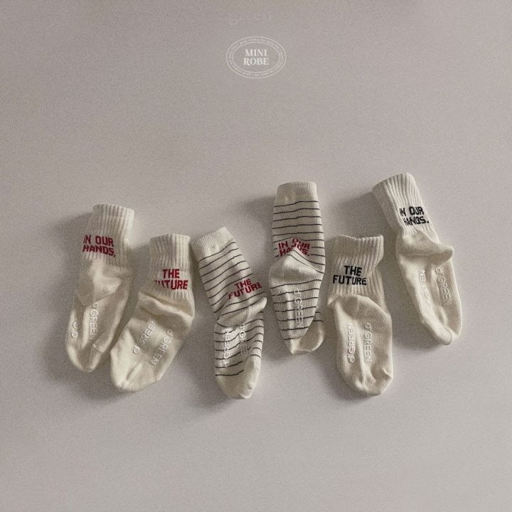 Mini Robe - Korean Baby Fashion - #babyoutfit - Future Socks (set of 3)