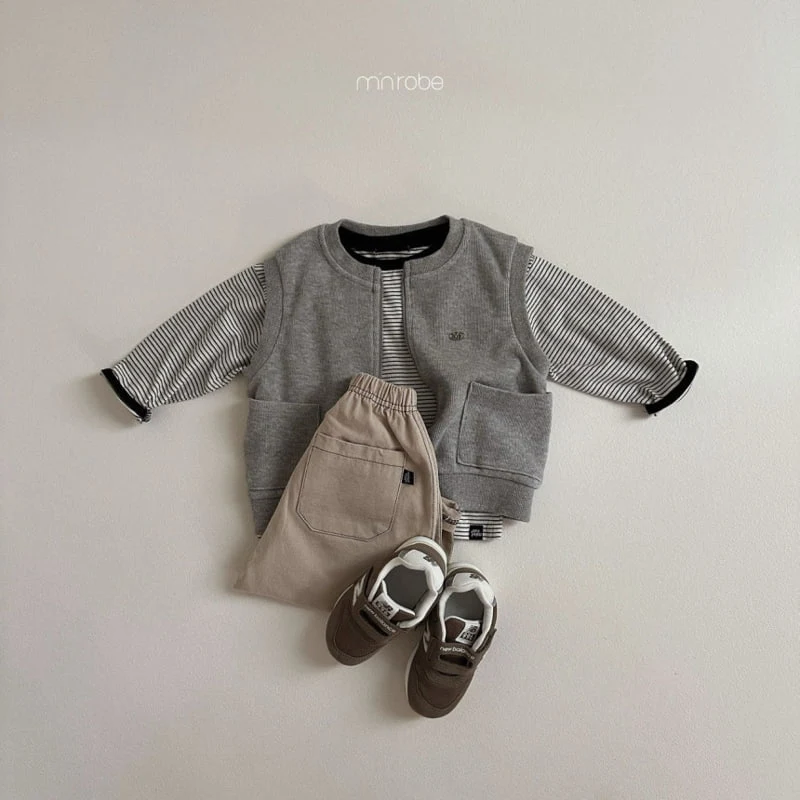 Mini Robe - Korean Baby Fashion - #babywear - Cookie Stripe Tee - 11