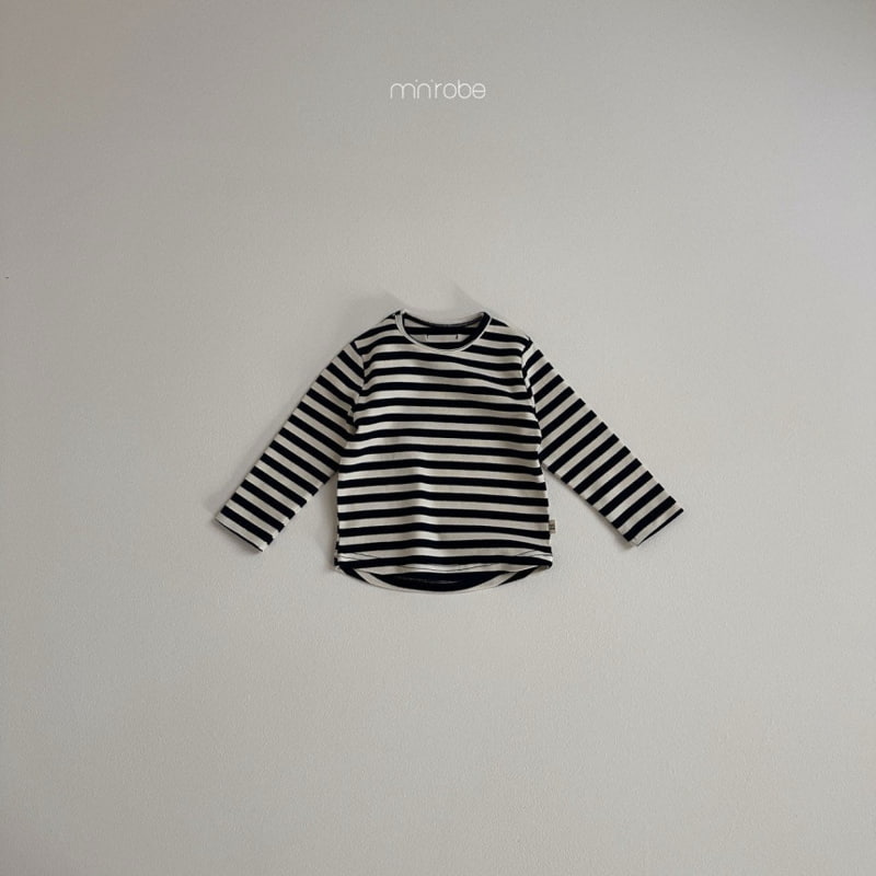 Mini Robe - Korean Baby Fashion - #onlinebabyshop - Mango Stripe Round Tee - 7