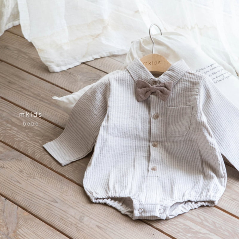 Mkids - Korean Baby Fashion - #babyfashion - Best Tie Bodysuit - 6