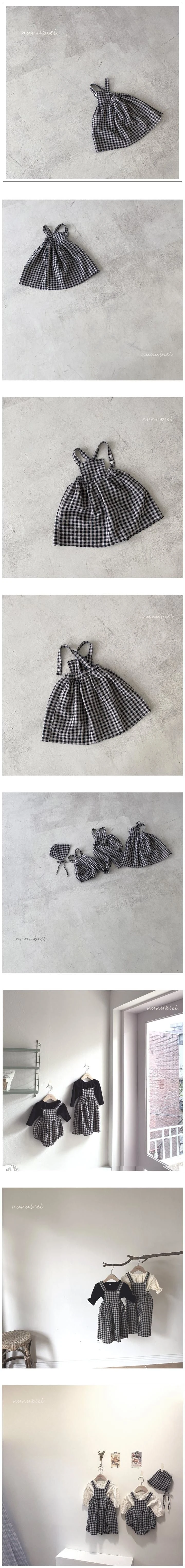 Nunubiel - Korean Children Fashion - #childrensboutique - Check One-piece