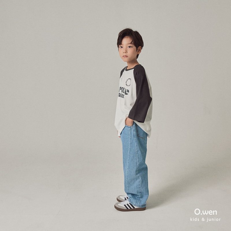 O Wen - Korean Children Fashion - #Kfashion4kids - Wide Slit Denim Pants - 6