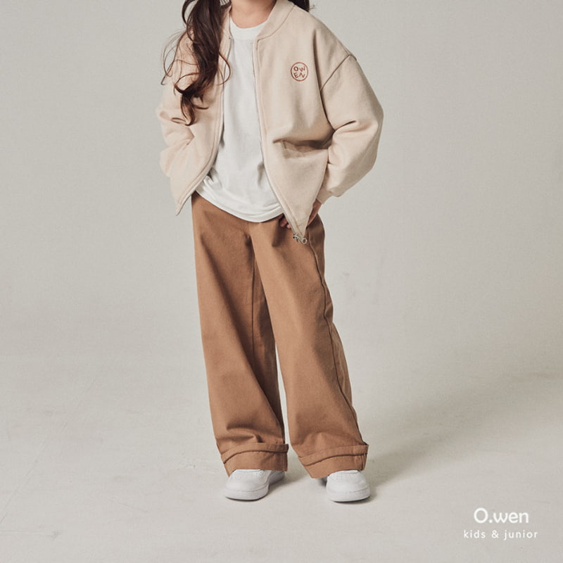 O Wen - Korean Children Fashion - #Kfashion4kids - Roll-up Wide Cotton Pants